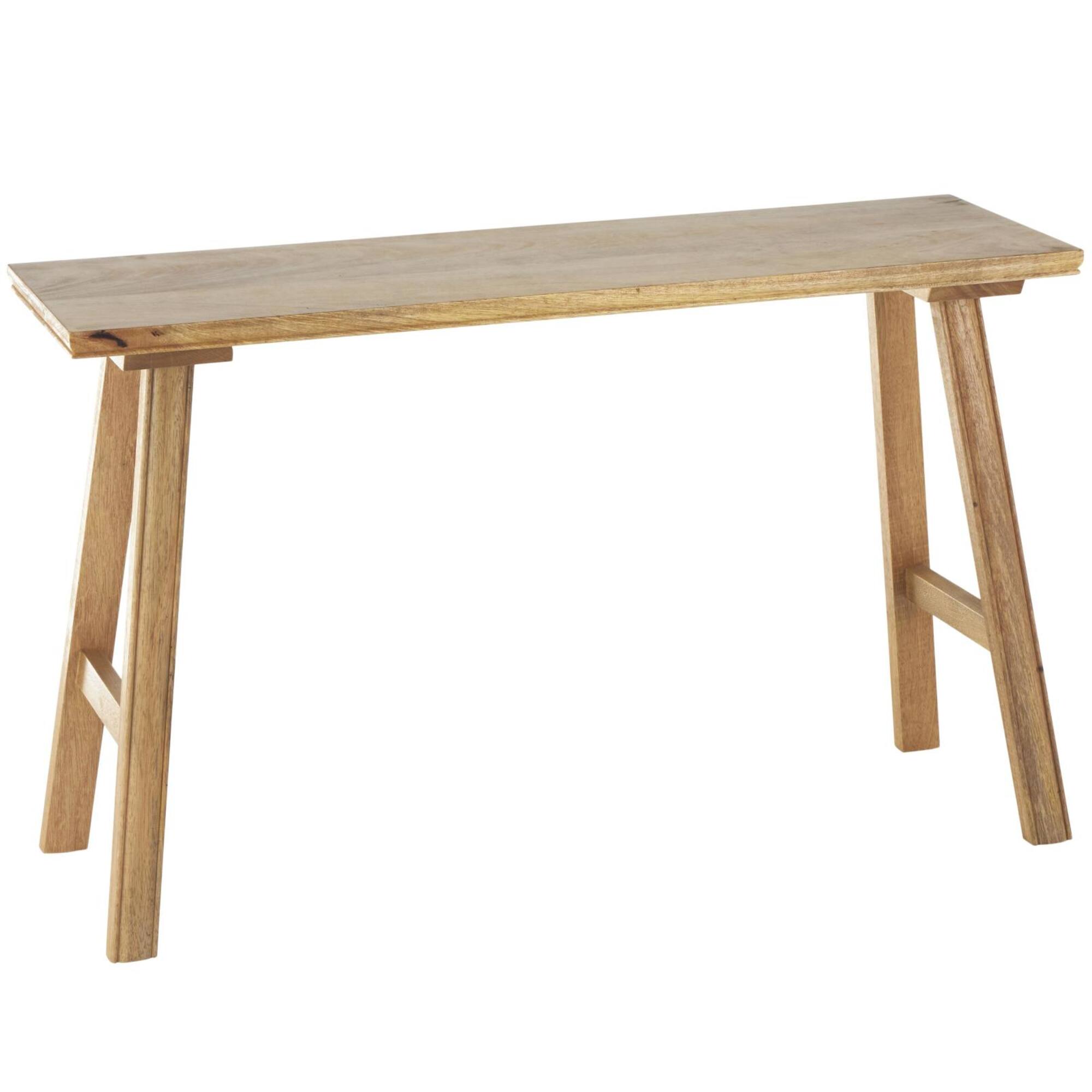 42" Brown Mango Wood Handmade Traditional Home Bench